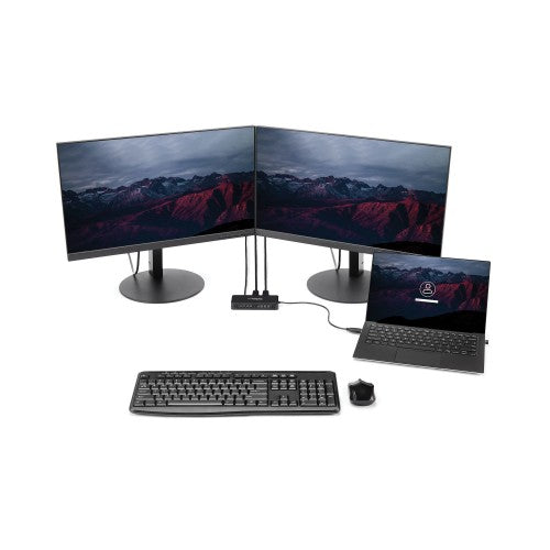 StarTech.com USBA2DPGB laptop dock/port replicator Wired USB 3.2 Gen 1 (3.1 Gen 1) Type-A Black