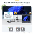 StarTech.com 196N-USBC-DOCK laptop dock/port replicator Wired USB 3.2 Gen 2 (3.1 Gen 2) Type-C Gray