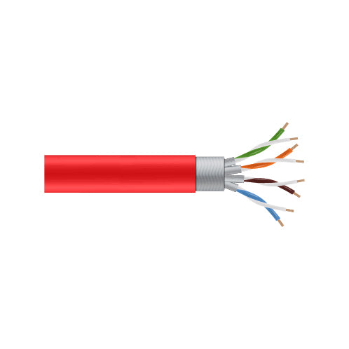 Black Box C6ABC50S networking cable Red 12000" (304.8 m) Cat6a S/FTP (S-STP)