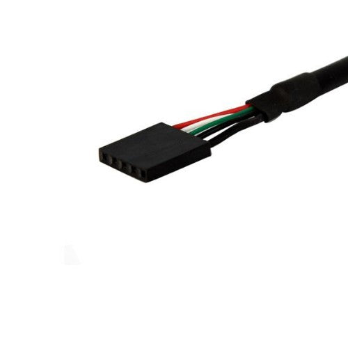 StarTech.com 30 cm Inbouwpaneel USB Kabel - USB A naar Moederbord Aansluitkabel F/F USB cable 11.8" (0.3 m) Black