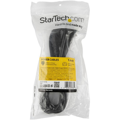 StarTech.com PXTR1016 power cable Black 70.9" (1.8 m) NEMA 5-15P C13 coupler