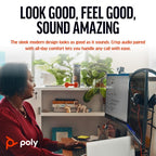 Poly Blackwire 3325 Stereo USB-C Headset +3.5mm Plug +USB-C/A Adapter