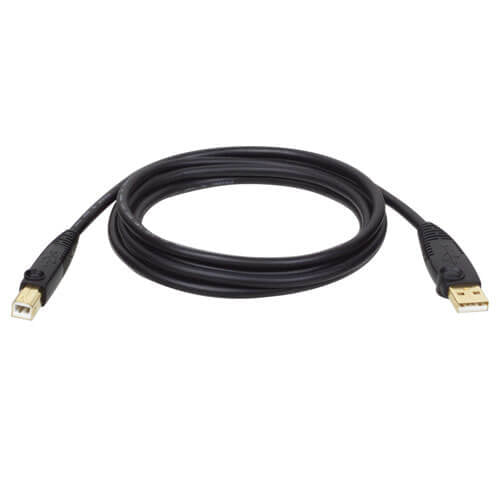 Tripp Lite U022-010 USB cable USB 2.0 120.1" (3.05 m) USB A USB B 0.48 Gbit/s Black
