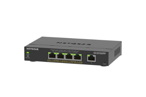 NETGEAR GS305EPP Managed L2/L3 Gigabit Ethernet (10/100/1000) Power over Ethernet (PoE) Black