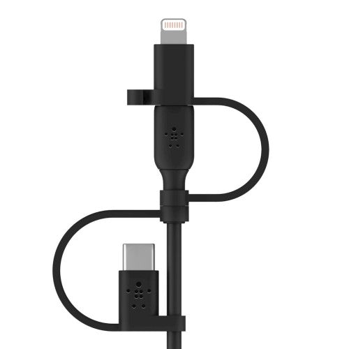 Belkin BOOST CHARGE USB cable 39.4" (1 m) USB A USB C/Micro-USB B/Lightning Black