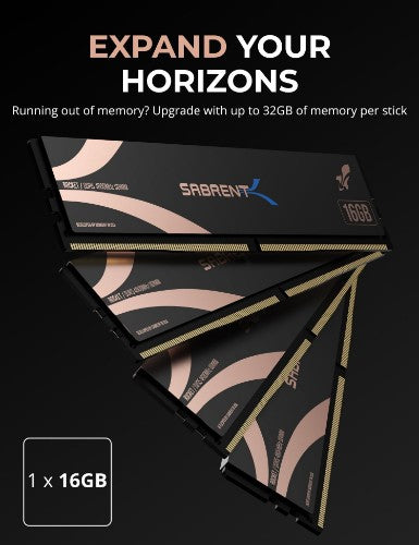 Sabrent Rocket memory module 64 GB 4 x 16 GB DDR5 4800 MHz ECC