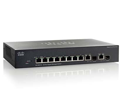 Cisco SG350-10-K9-UK-RF network switch Managed L3 Gigabit Ethernet (10/100/1000) Black