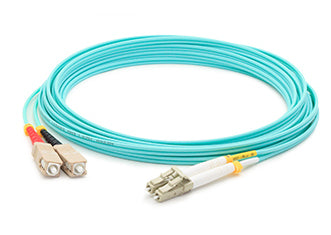 AddOn Networks 15m ST/LC OM3 InfiniBand/fibre optic cable 590.6" (15 m) Blue