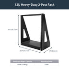 StarTech.com 2POSTRACK12 rack cabinet 12U Freestanding rack Black