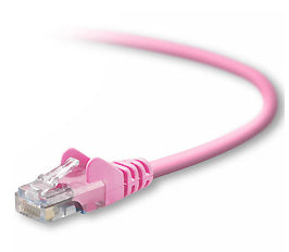 Belkin RJ45 CAT5e Patch Cable, Snagless Molded 1 ft networking cable Pink 12" (0.305 m)