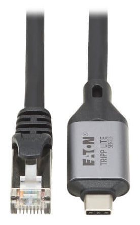 Eaton U436-03M cable gender changer USB-C RJ-45 Black, Gray