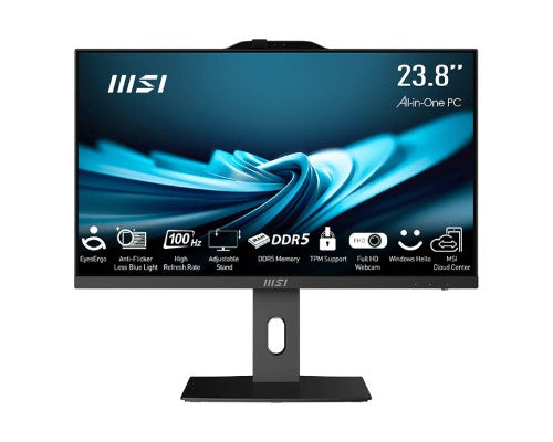 MSI Pro AP242P 14M-644US Intel® Core™ i5 i5-14400 23.8" 1920 x 1080 pixels All-in-One PC 8 GB DDR5-SDRAM 1 TB SSD Windows 11 Home Wi-Fi 6E (802.11ax) Black