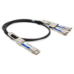 AddOn Networks QSFPDD-200G-2QSFP28-PDAC1M-AO InfiniBand/fibre optic cable 39.4" (1 m) 4xQSFP28 QSFP-DD Black, Silver