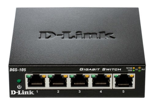 D-Link DGS-105 network switch Unmanaged L2 Gigabit Ethernet (10/100/1000) Desktop Black - Buy IT Solutions