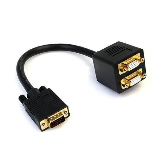 StarTech.com VGASPL1VV VGA cable 11.8" (0.3 m) VGA (D-Sub) 2 x VGA (D-Sub) Black - Buy IT Solutions