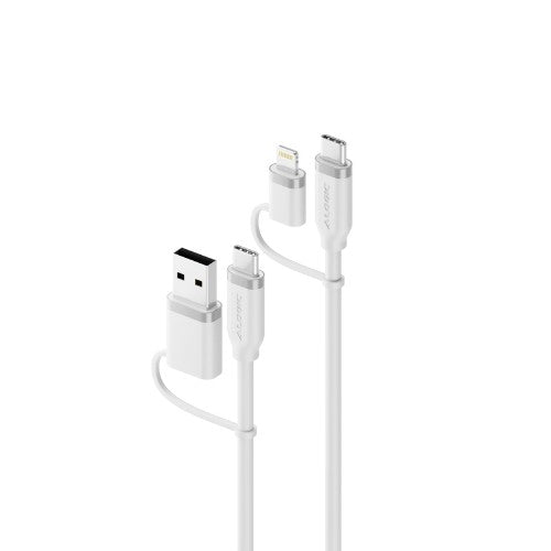 ALOGIC ELSI4IN1U2WH1.5 USB cable 59.1" (1.5 m) USB A/USB C USB C/Lightning White