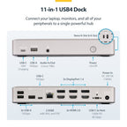 StarTech.com 150N-USB4DOCK-TRIPLE laptop dock/port replicator Wired USB4 Gray