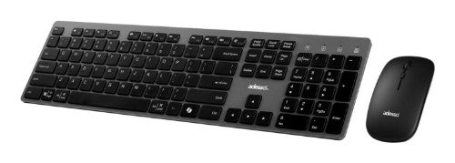 Adesso WKB-7300CB keyboard Mouse included Home/Office RF Wireless QWERTY US English Black, Gray