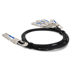 AddOn Networks Q400G-4Q56G-PDAC2-5M-AO InfiniBand/fibre optic cable 98.4" (2.5 m) 4xQSFP56 QSFP-DD Black, Silver