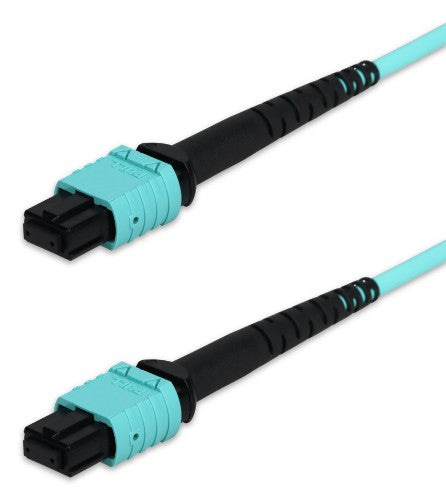 AddOn Networks ADD-MPOMPO-4M5OM4-TAA InfiniBand/fibre optic cable 157.5" (4 m) MPO OFNR Aqua color, Black