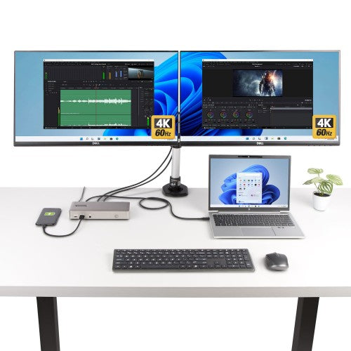 StarTech.com 150N-USB4DOCK-TRIPLE laptop dock/port replicator Wired USB4 Gray