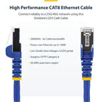 StarTech.com NLBL-6F-CAT8-PATCH networking cable Blue 70.9" (1.8 m) S/FTP (S-STP)