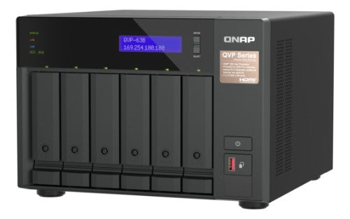 QNAP QVP-63B-US NAS/storage server Tower Intel® Core™ i3 16 GB DDR4 0 TB Black