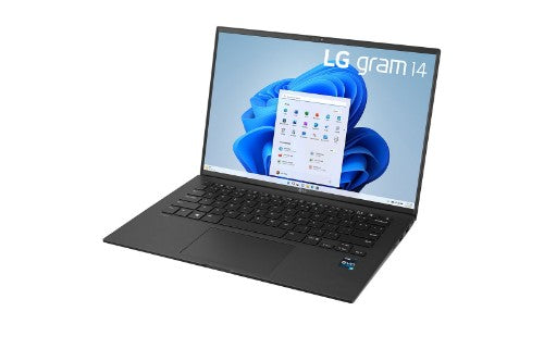 LG Gram 14Z90R Intel® Core™ i5 i5-1350P Laptop 14" WUXGA 16 GB LPDDR5-SDRAM 256 GB SSD Wi-Fi 6E (802.11ax) Windows 11 Pro Black
