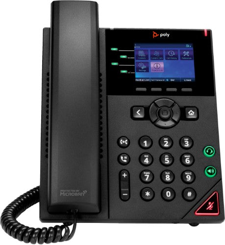 HP Poly Poly OBi VVX 250 4-Line IP Phone and PoE-enabled with Power Supply