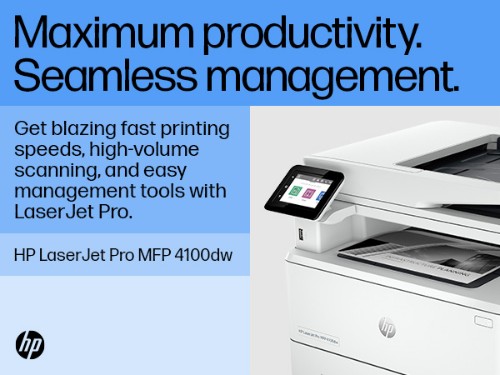 HP LaserJet Pro 4101fdw Wireless Multifunction Black and white Printer, Copier, Scanner; Duplex