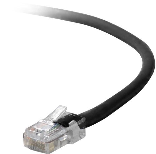 Belkin Cat5e, 25ft, 1 x RJ-45, 1 x RJ-45, Black networking cable 300" (7.62 m)