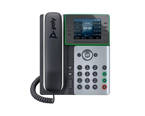 HP Poly Edge E350 IP Phone and PoE-enabled with Power Supply