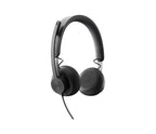 Logitech 981-001103 headphones/headset Wired Head-band Office/Call center USB Type-C Graphite