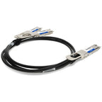 AddOn Networks CAB-D-2Q-200G2-5M-AO InfiniBand/fibre optic cable 98.4" (2.5 m) QSFP-DD 2x QSFP28 Black, Metallic