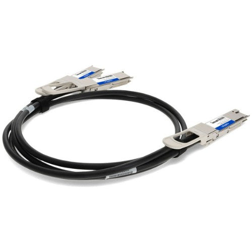 AddOn Networks CAB-D-2Q-200G2-5M-AO InfiniBand/fibre optic cable 98.4" (2.5 m) QSFP-DD 2x QSFP28 Black, Metallic