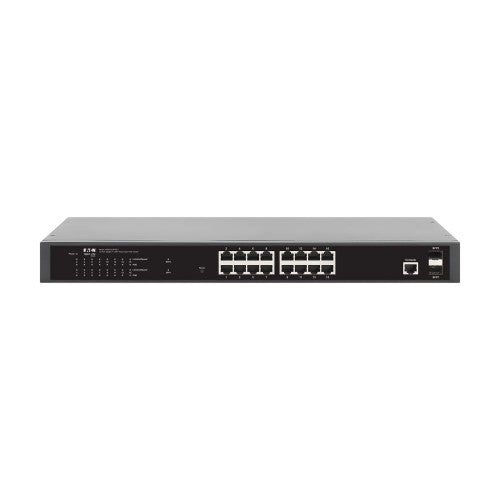 Eaton NGS16C2POE-1 network switch Managed L2 Gigabit Ethernet (10/100/1000) Power over Ethernet (PoE) 1U Black