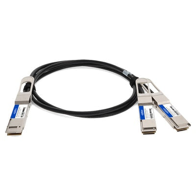 AddOn Networks QDD-200G-2QSFP28-PDAC2-5M-AO InfiniBand/fibre optic cable 98.4" (2.5 m) QSFP-DD 4xQSFP28 Black, Silver