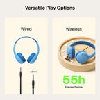 Belkin SoundForm Mini 2 Headphones Wired & Wireless Head-band Calls/Music USB Type-C Bluetooth Blue