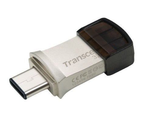 Transcend JetFlash 890 32GB USB flash drive USB Type-A / USB Type-C 3.2 Gen 1 (3.1 Gen 1) Black, Silver