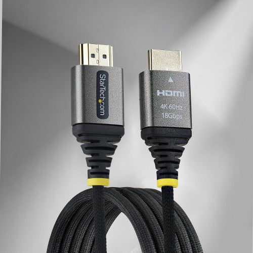 StarTech.com HDMI2-FLEX-4K60-3F HDMI cable 35.8" (0.91 m) HDMI Type A (Standard) Black, Silver