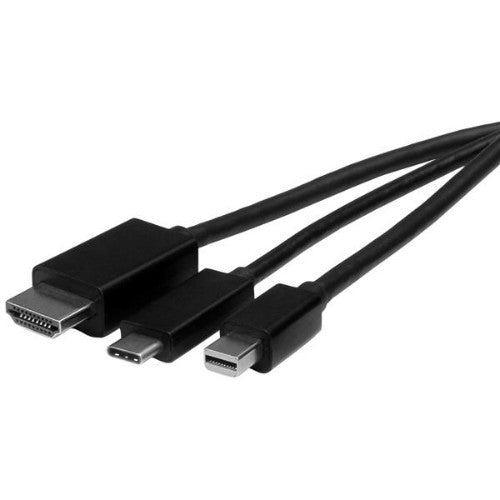 StarTech.com CMDPHD2HD video cable adapter 78.7" (2 m) HDMI HDMI + Mini DisplayPort + USB Type-C Black