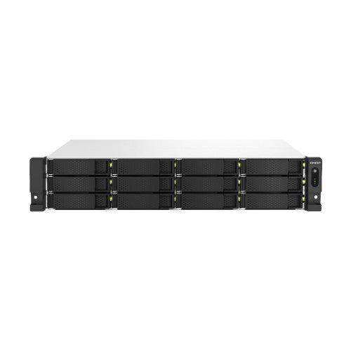 QNAP TS-1264U-RP NAS Rack (2U) Intel® Celeron® 8 GB DDR4 0 TB QNAP QTS Aluminum, Black
