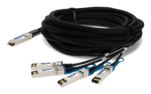 AddOn Networks QSFP-4SFP-PDAC1M-FT-AO InfiniBand/fibre optic cable 39.4" (1 m) QSFP+ 4x SFP+ DAC Black