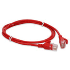 AddOn Networks ADD-1FSLCAT6A-RD networking cable Red 11.8" (0.3 m) Cat6a U/UTP (UTP) Round