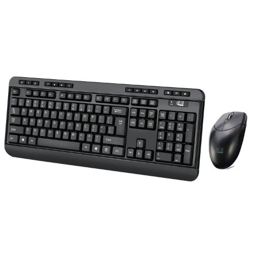 Adesso WKB-1320CB keyboard Mouse included Home RF Wireless QWERTY Black