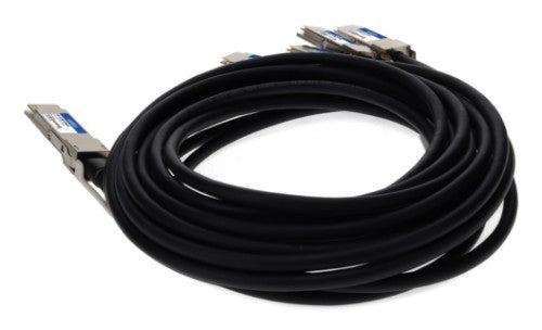 AddOn Networks QDD-4ZQ100-CU2-5M-AO InfiniBand/fibre optic cable 98.4" (2.5 m) QSFP-DD 4x QSFP56 DAC Black, Stainless steel