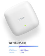 D-Link DAP-X3060 wireless access point 3000 Mbit/s White Power over Ethernet (PoE)