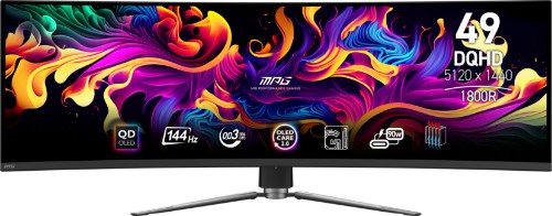 MSI MPG 491CQP QD-OLED computer monitor 49" 5120 x 1440 pixels Dual WQHD Black