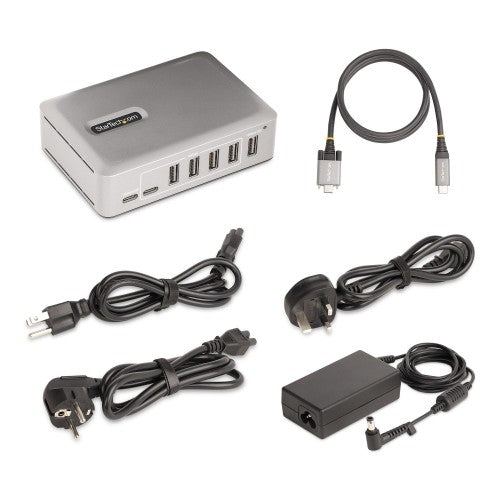 StarTech.com 10G5A2CS-USB-C-HUB interface hub USB 3.2 Gen 2 (3.1 Gen 2) Type-C 10000 Mbit/s Silver