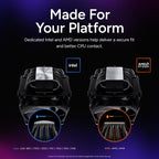 Cooler Master V8 ACE 3DHP Processor Air cooler 4.72" (12 cm) Black 1 pc(s)